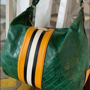 Vintage L.A.M.B. Green Leather Bag (autographed)